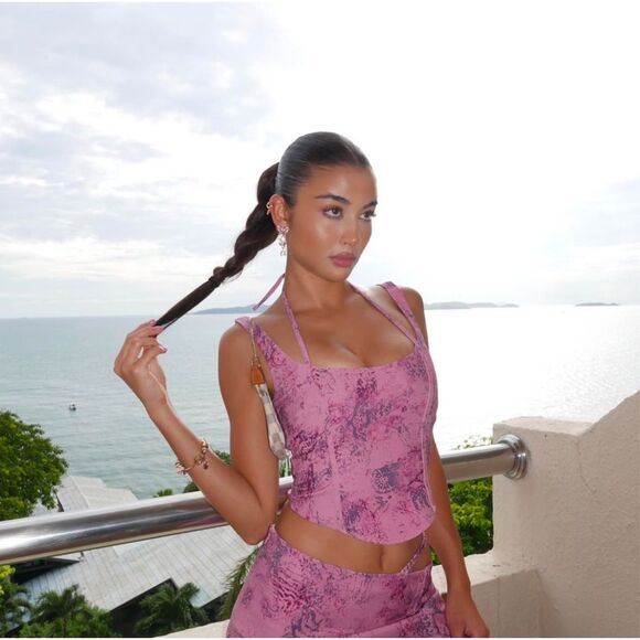 I.am.Gia Elori corset top, pink size small - Picture 3 of 6